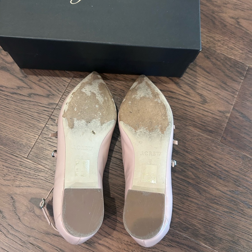 J. Crew Blush Pink Strappy Flats - Picture 2 of 4